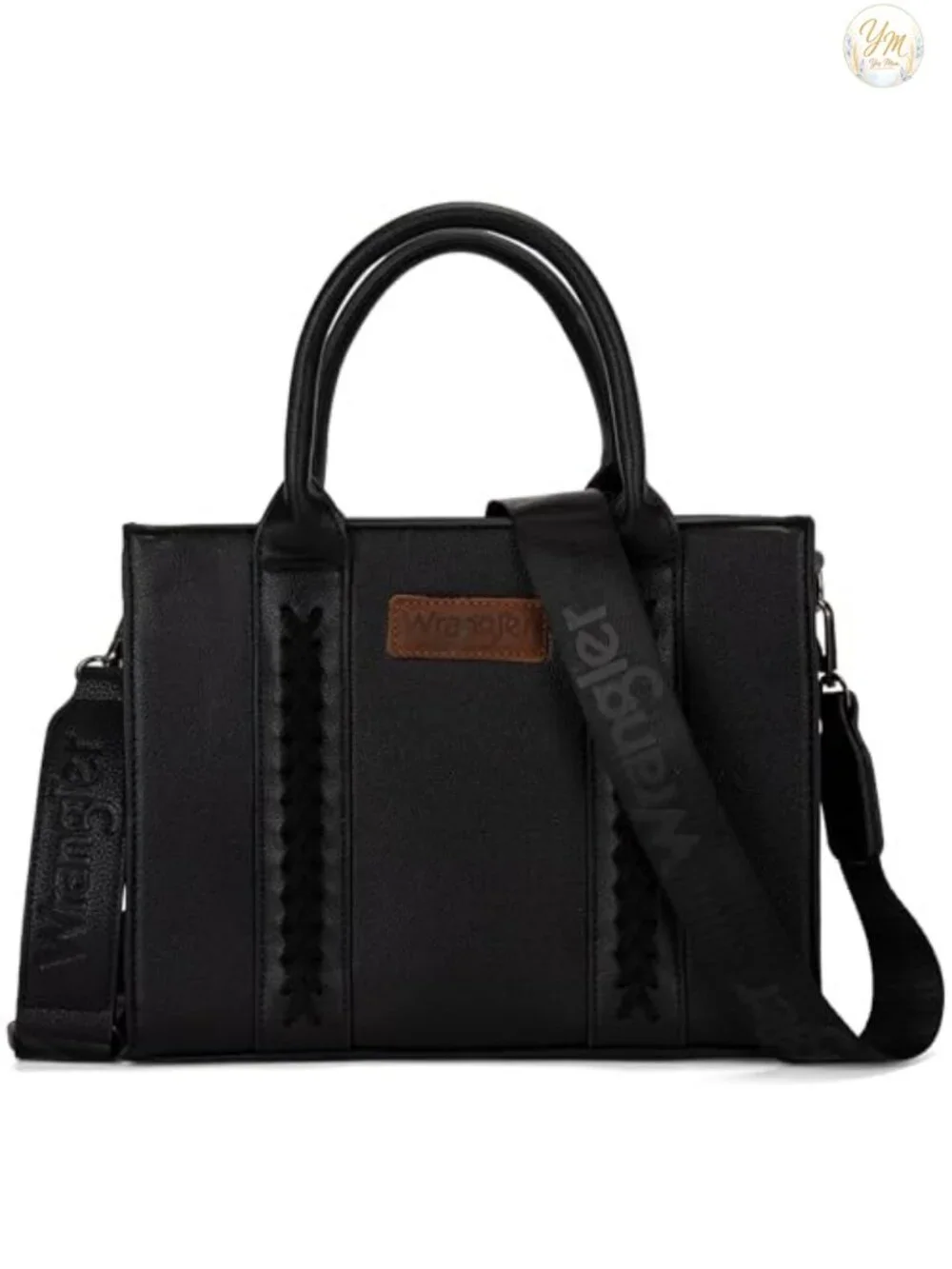 Faux Leather Wrangler Tote Satchel Handbag Crossbody Adjustable Strap Women